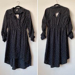 Button-up, High-Low Geometric Dress